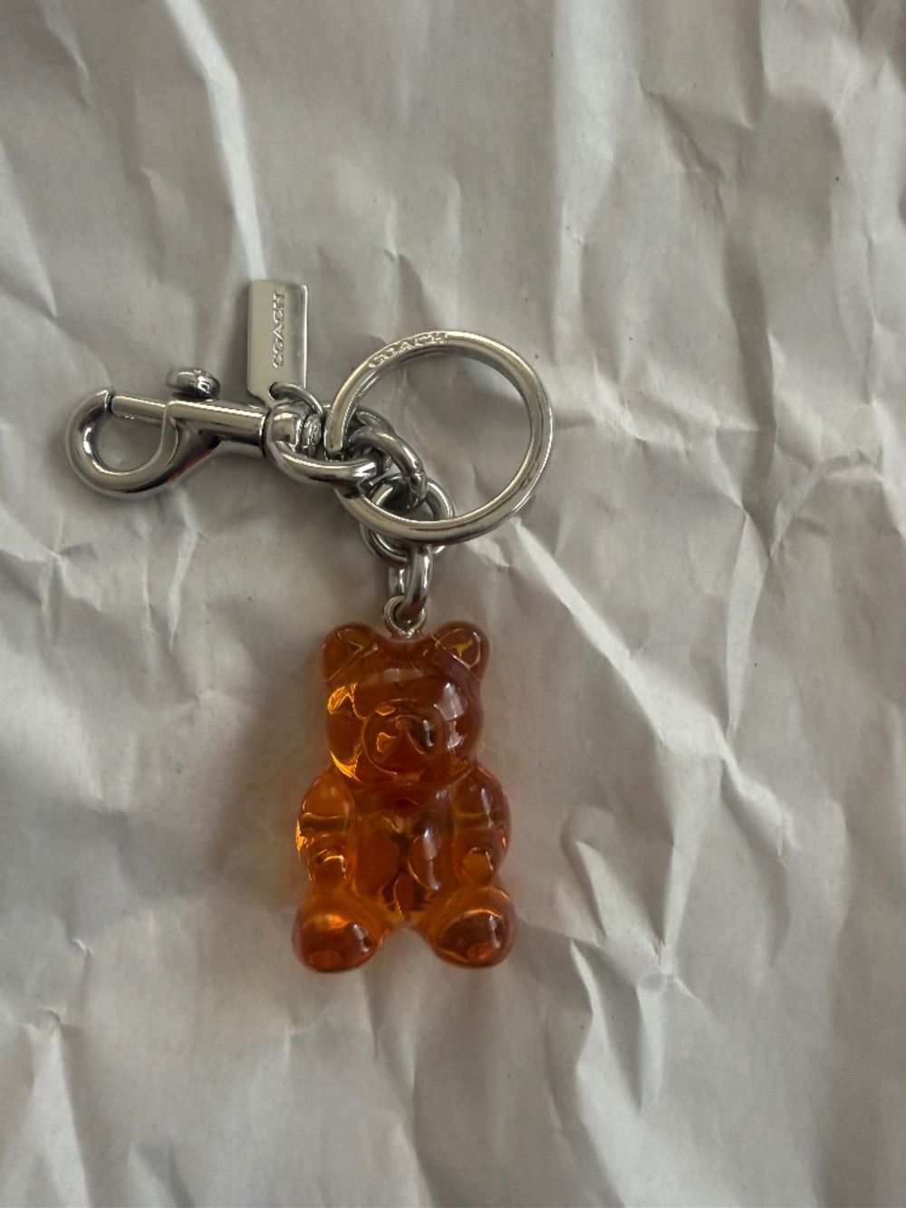 Coach Amber Bear Key Ring